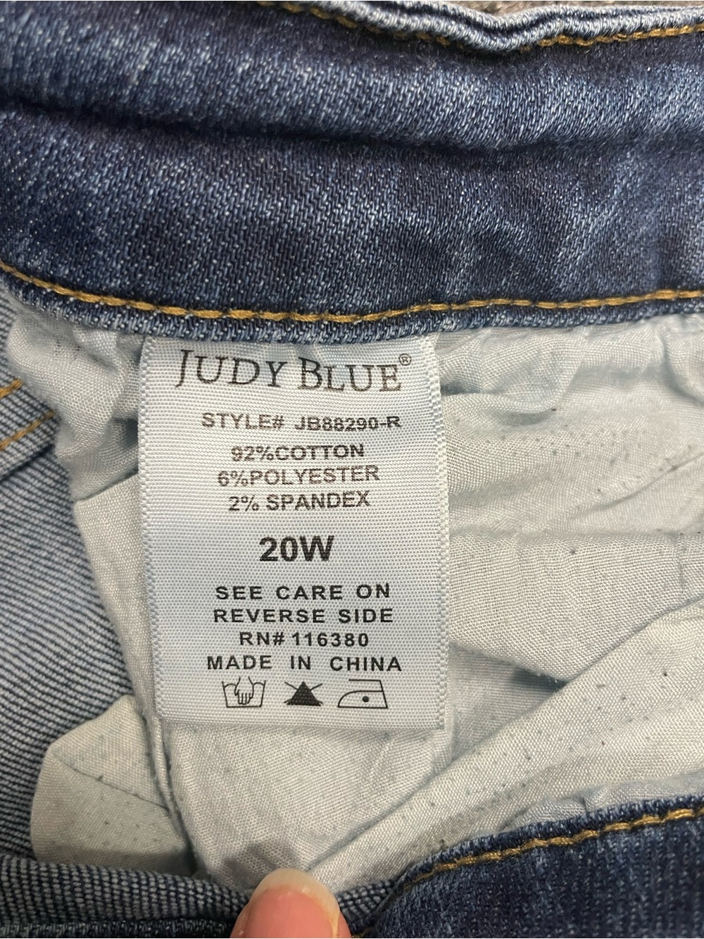 Judy Blue Mid rise bootcut womens medium wash jeans size 20W plus - Picture 5 of 7
